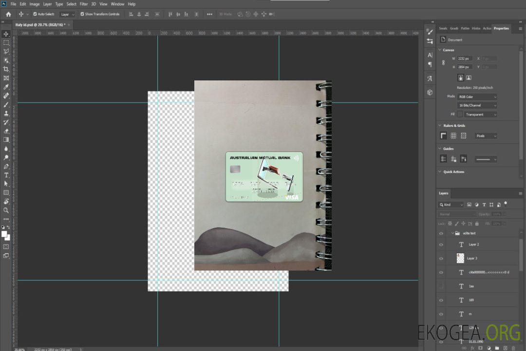Australie Australian Mutual Bank carte visa photolook , avant template Australie Australian Mutual Bank carte visa photolook , avant template